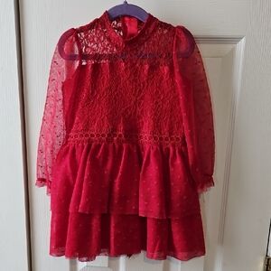BCBGirls Red Lace Toddler Girl Dress